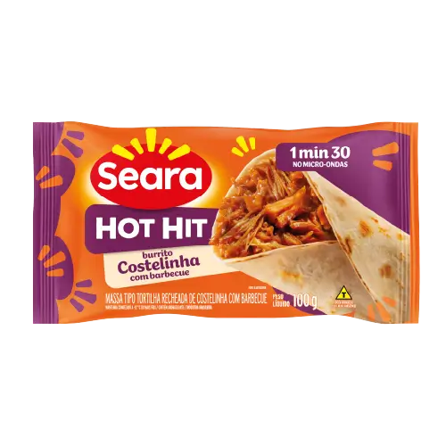 Burrito Hot Hit de Costela com Barbecue Seara 100g