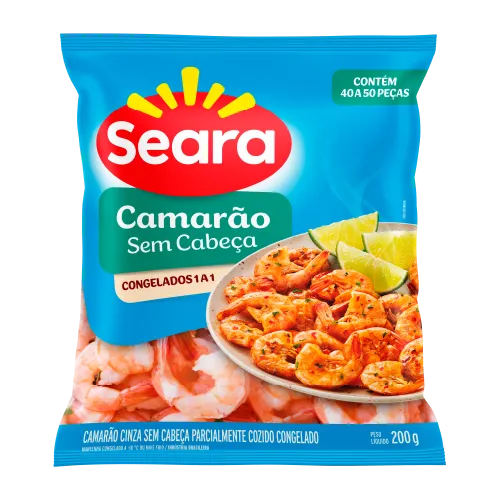 Camarão sem Cabeça 40/50 Seara 200g