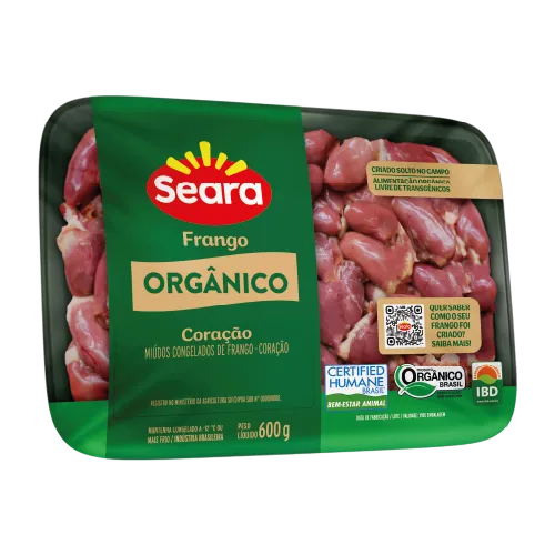 Coração Bandeja Seara Orgânico 600g