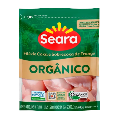 Filé de Coxa e Sobrecoxa Seara Orgânico 600g