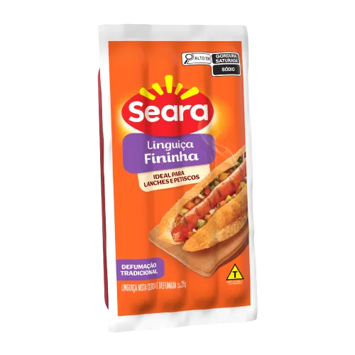 Linguiça Fininha Defumada Seara 215g