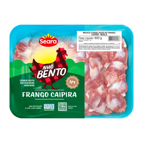 Moela de Frango Caipira Bandeja Nhô Bento 600g