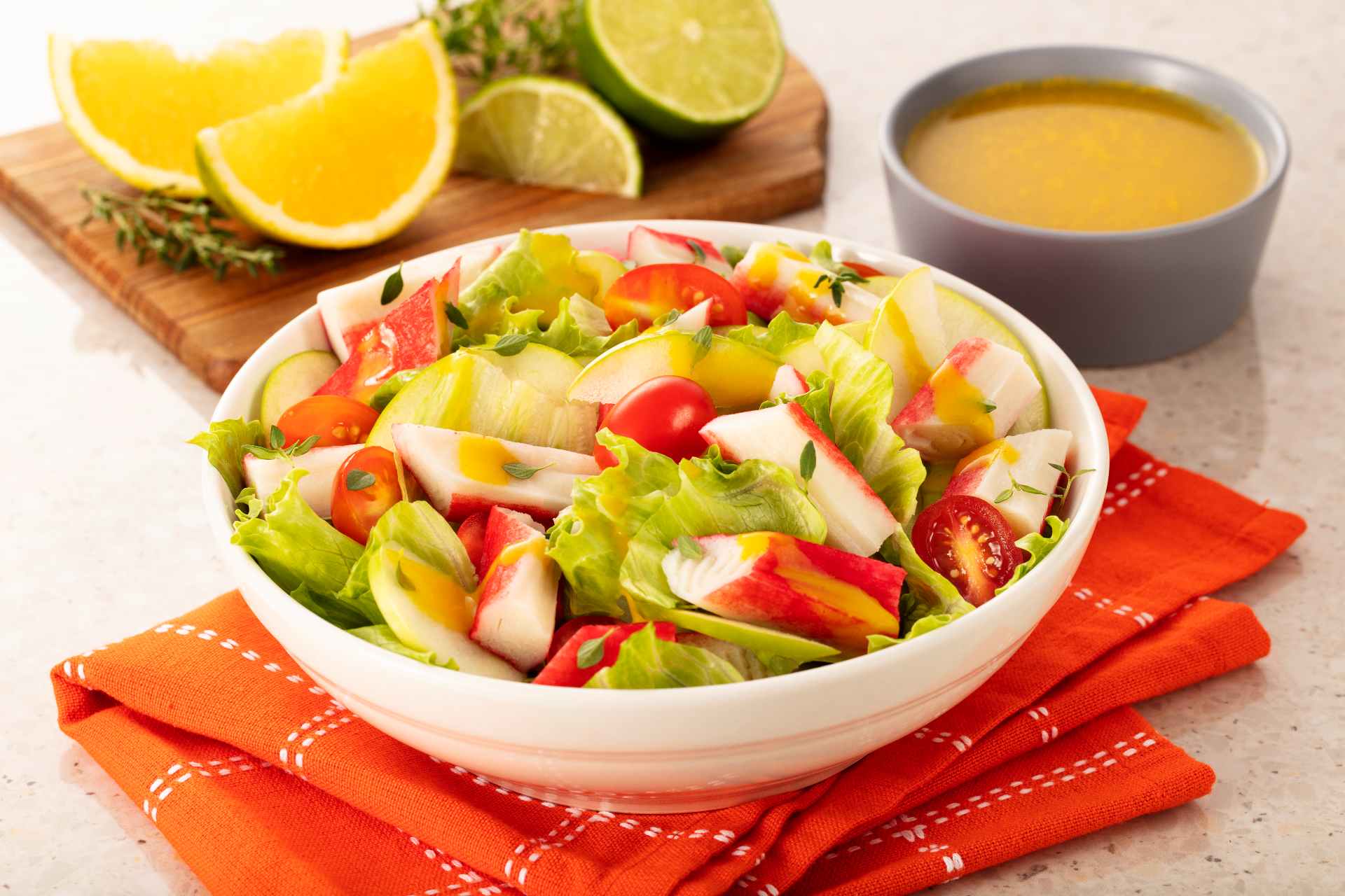 Salada Kani-Kama com Mostarda e Mel