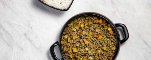 Carne Moída Refogada com Legumes