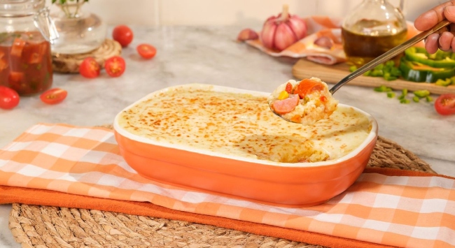 Escondidinho de salsicha
