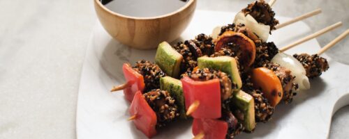 Espetinho de Frango com Legumes