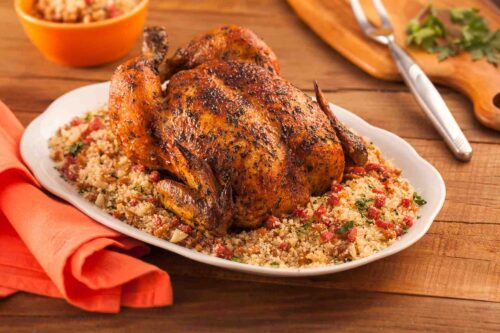 Frango de Padaria com Farofa Crocante