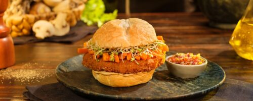 Hambúrguer Vegetariano de Cogumelos