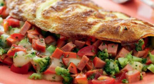 Receitas de omelete com ingredientes variados
