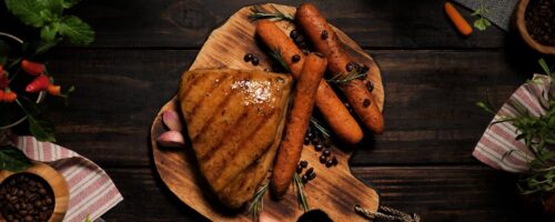 Picanha Suína na Churrasqueira com Cenouras ao Café