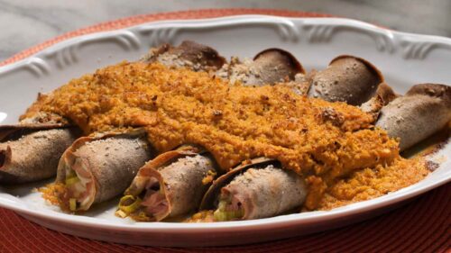 Crepe Salgado de Trigo de Sarraceno com Peito de Peru