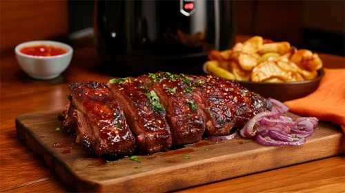 Costela com molho sweet chili na airfryer