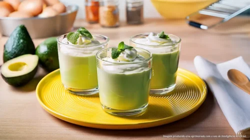 Creme de abacate com chocolate branco