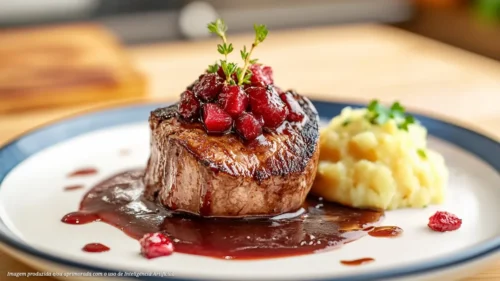 Filé Mignon com Frutas Vermelhas