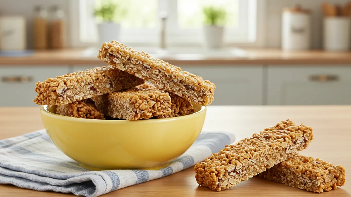 Barrinha de cereal caseira