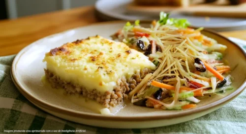 Escondidinho Vegano com Salpicão Vegano
