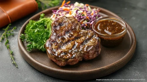 Picanha ovina ao molho barbecue caseiro