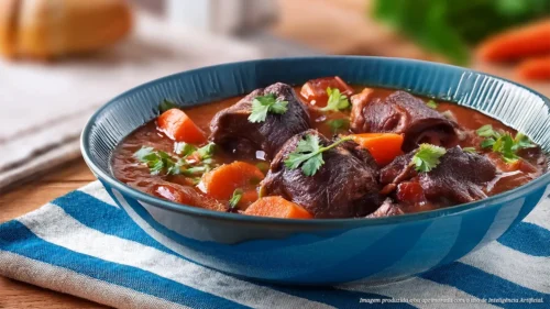 Ensopado de rabo bovino com legumes