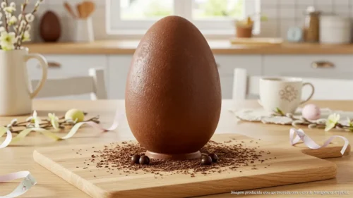 Ovo de páscoa de chocolate ao leite