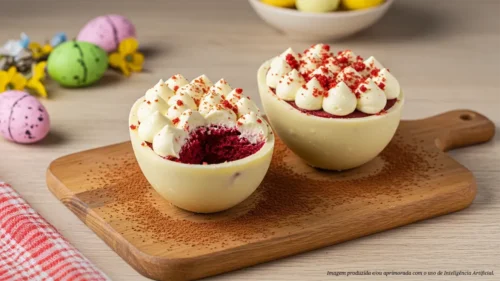 Ovo de Páscoa de red velvet