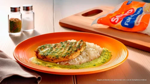 Filé de Peito de Frango com Crosta de Ervas