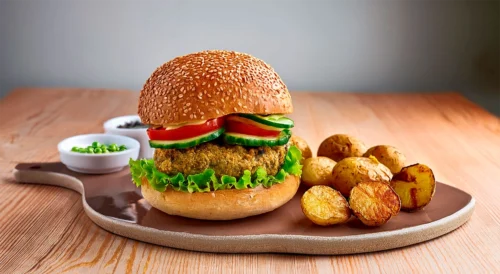 Hambúrguer Vegano de Ervilhas
