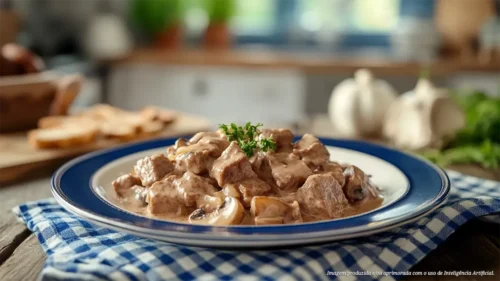 Strogonoff de coxão mole