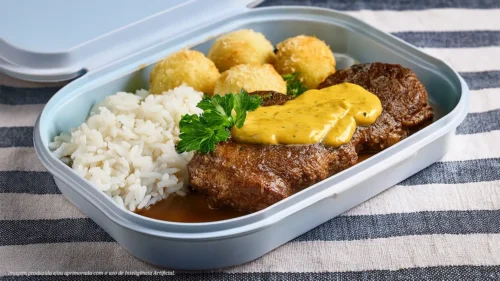 Steak virgínia com mostarda