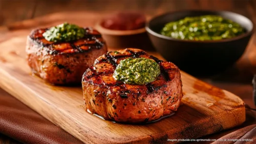 Filé mignon com pesto