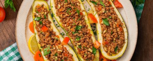 Abobrinha Recheada Vegana