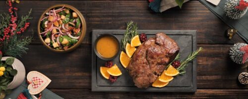 Salada de Natal com Short Rib Assado