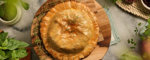 Torta Cremosa de Frango com Queijo Brie