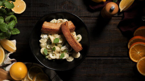 Panceta de Porco com Orecchiette