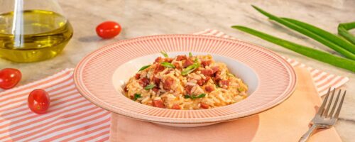 Risoto de Calabresa com Arroz Comum
