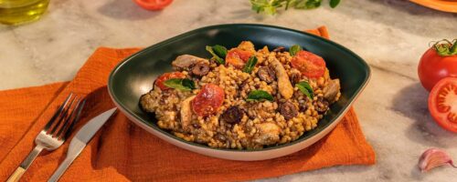 Arroz com Frango e Tomates