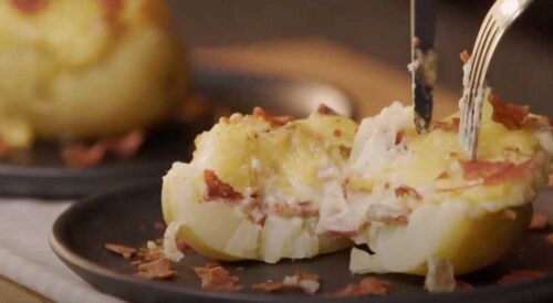Batata Recheada com Mortadela Defumada
