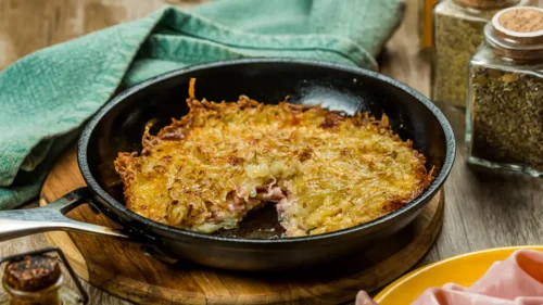 Batata Rosti Recheada com Presunto e Queijo Muçarela