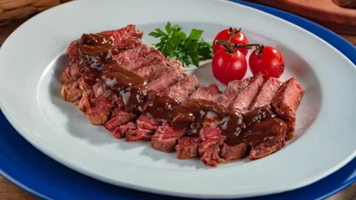 Bife ancho ao molho de cogumelos
