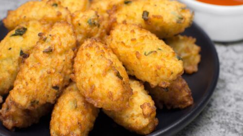 Bolinho de Arroz com Carne Moída