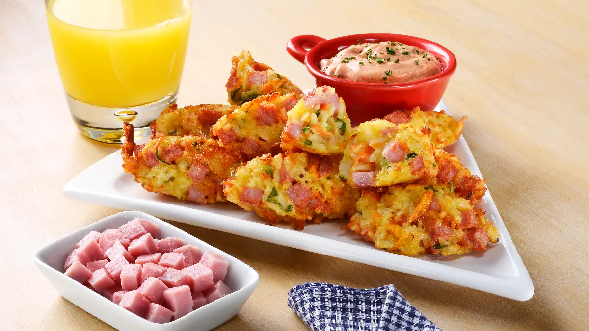 Bolinho de Arroz com Presunto