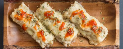 Canelone de Salsicha Gratinado