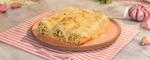 Canelone de Presunto e Queijo com Ricota