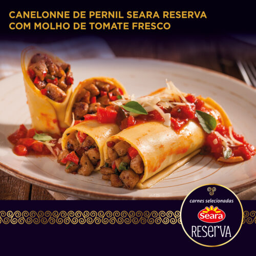 Canellone de Pernil Seara Reserva com Molho de Tomate Fresco