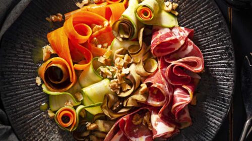 Carpaccio de Legumes com Copa Seara Gourmet