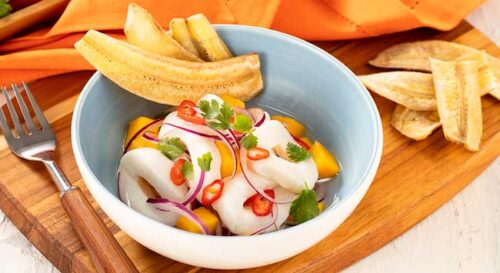 Ceviche de Lula com Manga