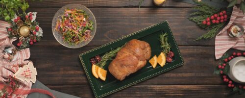 Copa Lombo Assado com Salada de Romã e Repolho