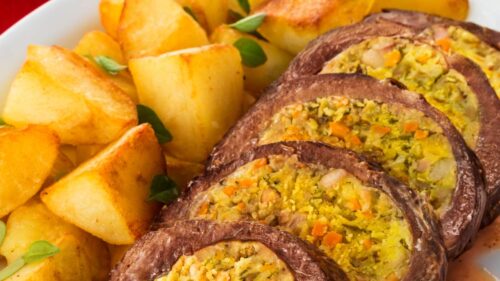 Coração de Boi Recheado com Batatas Douradas