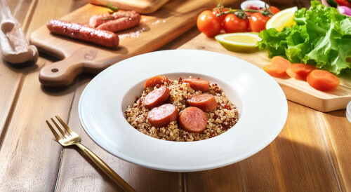 Salada de Quinoa com Linguiça