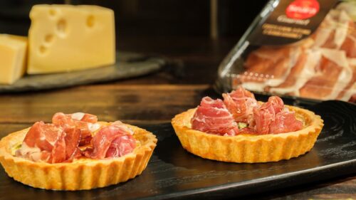 Mini Quiche de Presunto de Parma e Aspargos