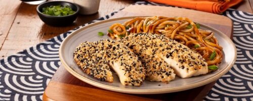 Tilápia com Crosta de Gergelim